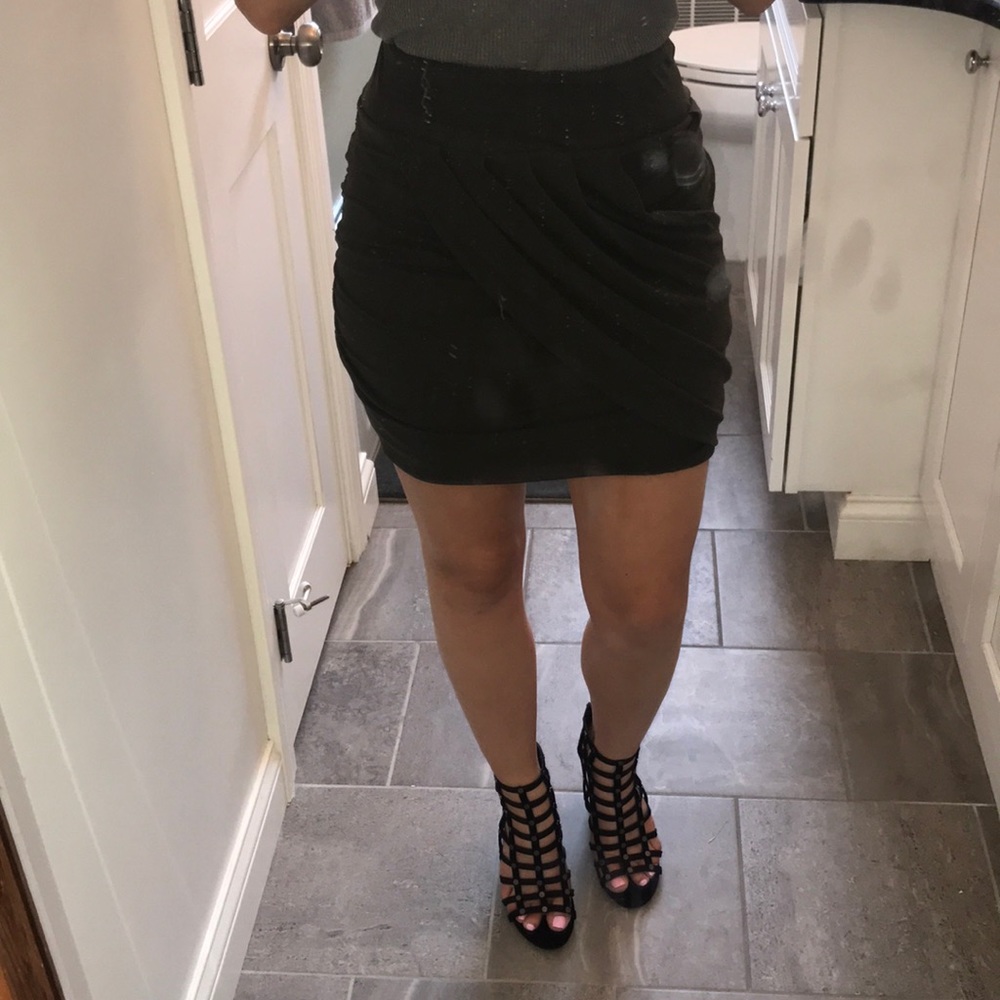 Army green skirt